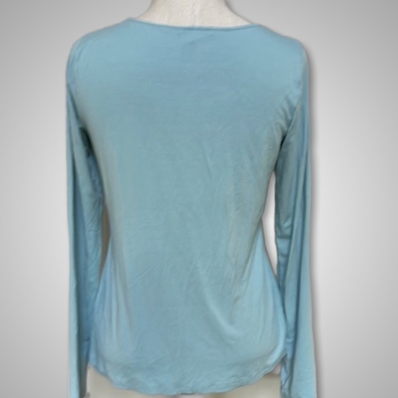 { Eileen Fisher } - Stretch Jersey Knit Scoop Neck Top - Picture 2 of 4